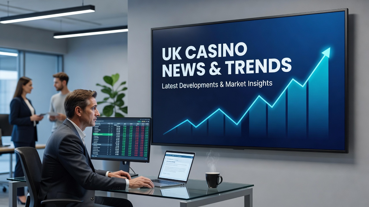 Graph showing UK online gambling trends with rising slots activity amid a slight market dip