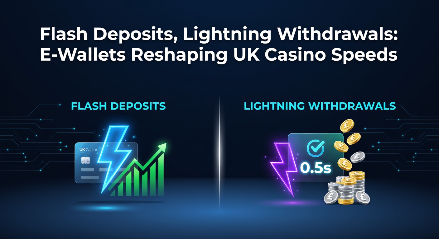 Digital wallet icons overlayed on a speedy casino transaction graphic, highlighting instant transfers in online gaming