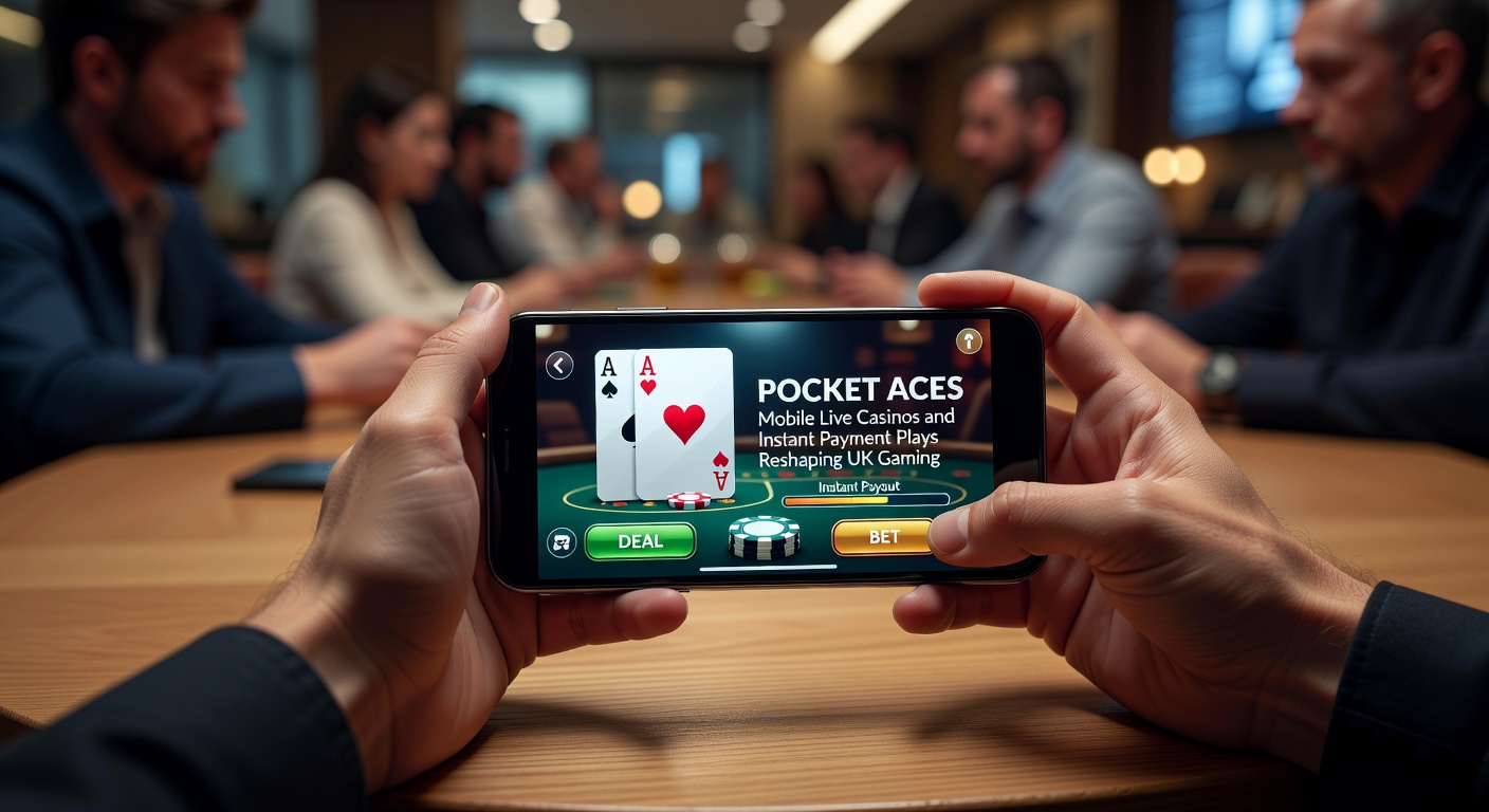 Vibrant mobile screen displaying a live blackjack table with dealer interacting in real-time, cards flying across the interface amid casino lights