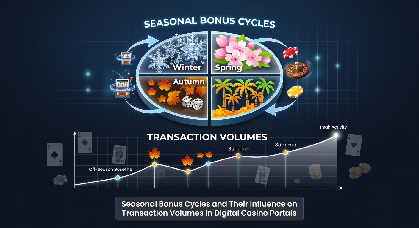 Digital casino interface displaying seasonal bonus promotions and transaction activity charts